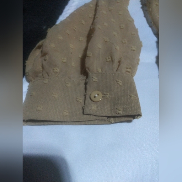 Beige Polyester Top - Picture 7 of 8